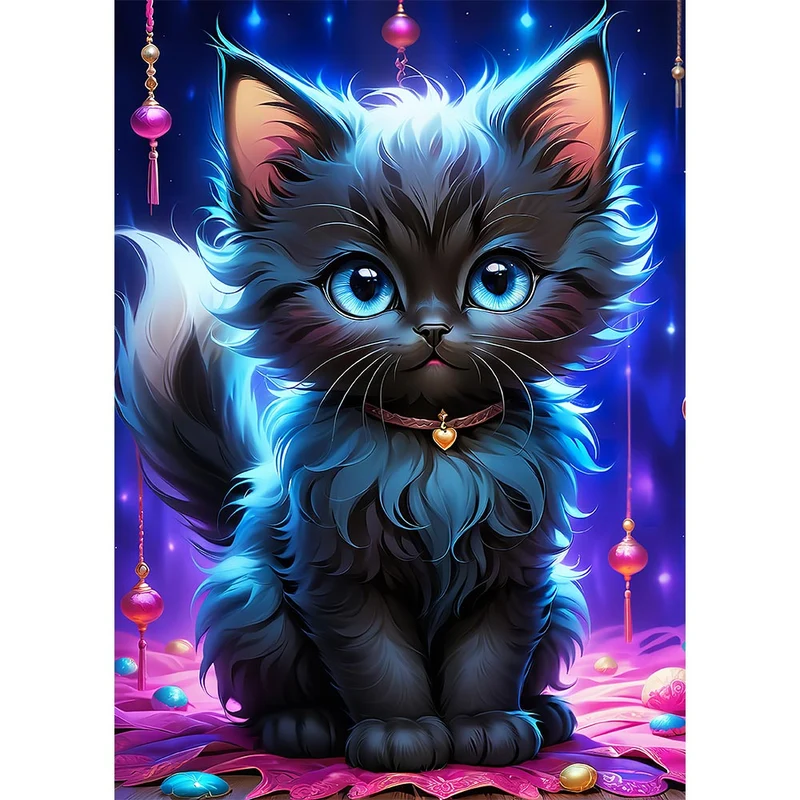 5D Diamond Painting – Black Cat