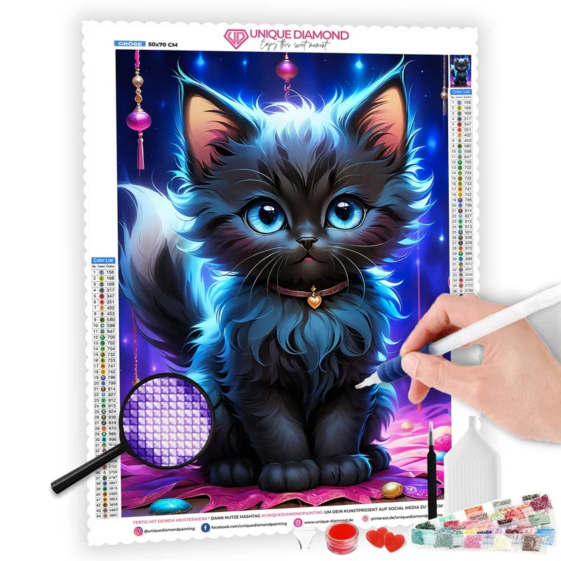 5D Diamond Painting – Black Cat