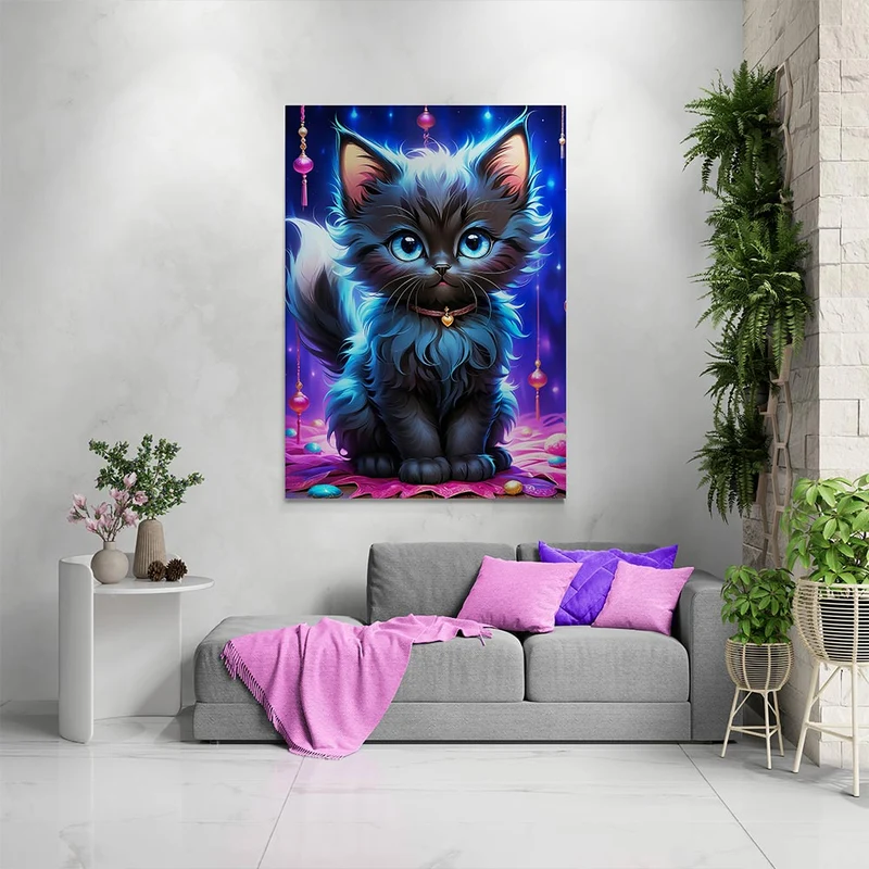 5D Diamond Painting – Black Cat
