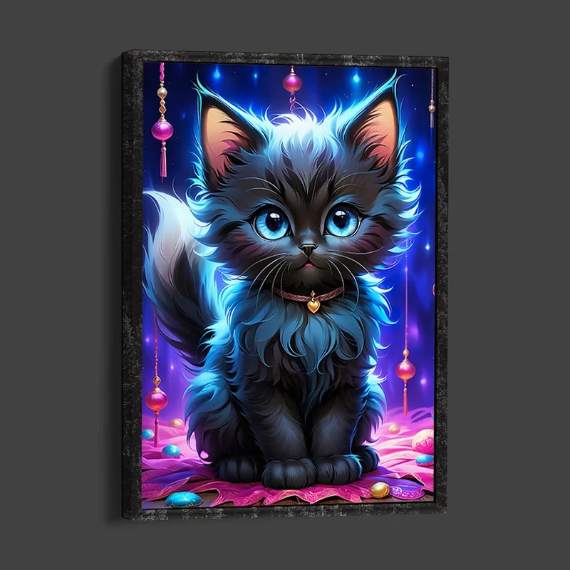 5D Diamond Painting – Black Cat