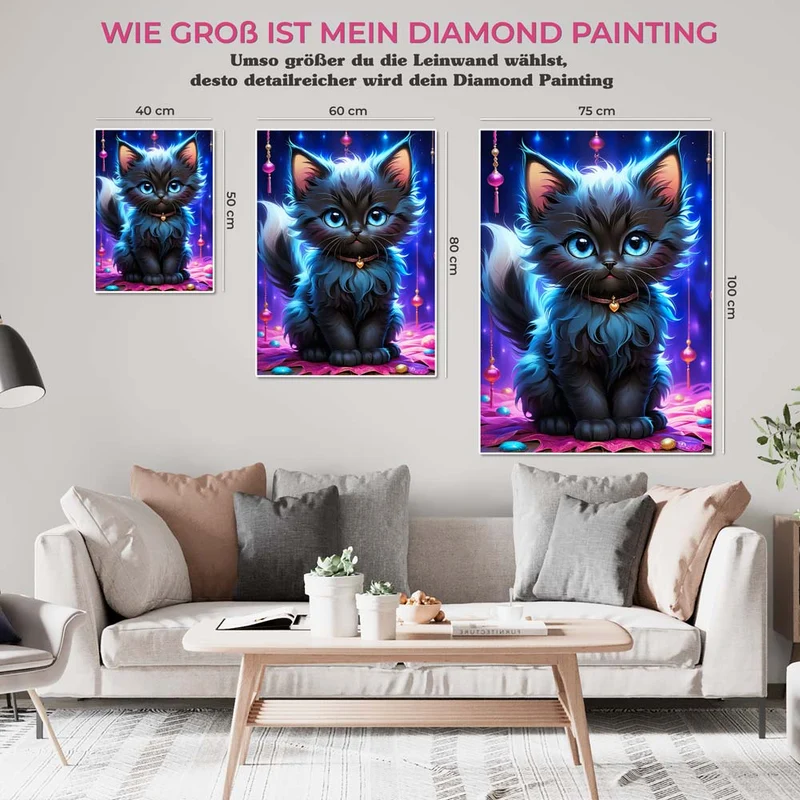 5D Diamond Painting – Black Cat