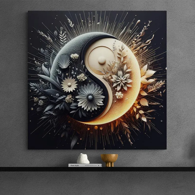 5D Diamond Painting – Yin und Yang Blumen