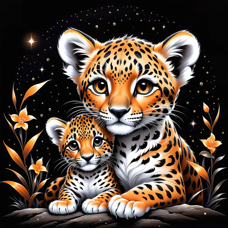 5D Diamond Painting – Leoparden