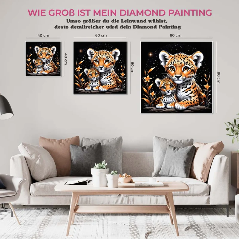 5D Diamond Painting – Leoparden