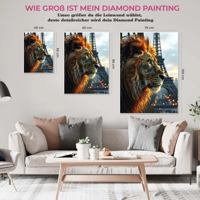 5D Diamond Painting – Paris Lion