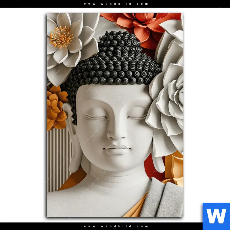Acrylglasbild | Buddha - Zen & Lotus | Hochformat