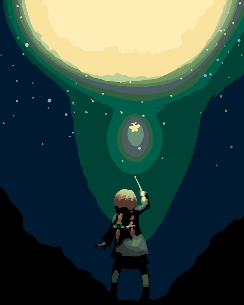 Diamond painting - MAGISCHER SCHMETTERLING UND MOND