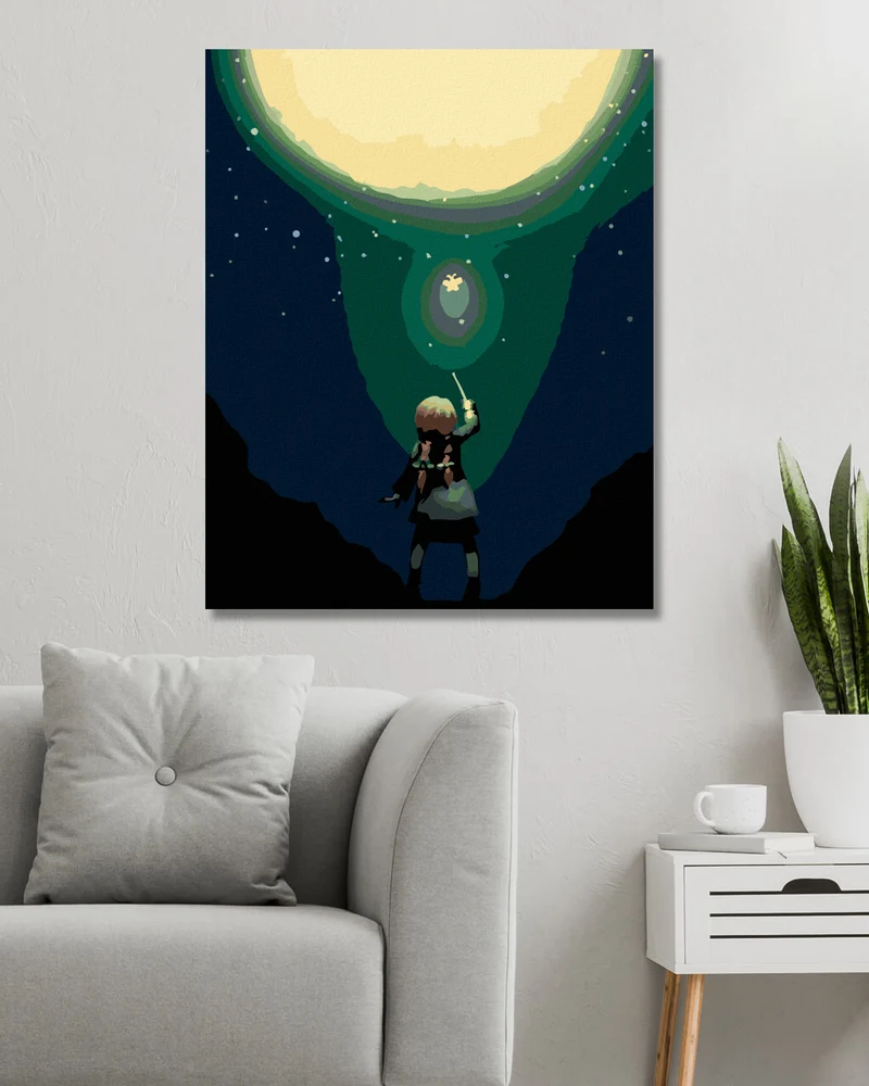 Diamond painting - MAGISCHER SCHMETTERLING UND MOND