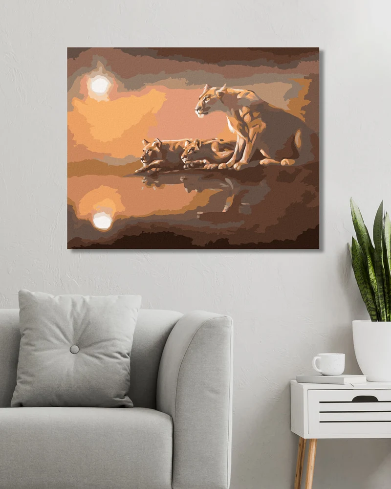 Diamond painting - LÖWIN AM WASSER (D. RUSTY RUST)
