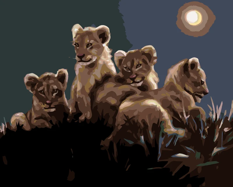 Diamond painting - LÖWENJUNGEN (D. RUSTY RUST)