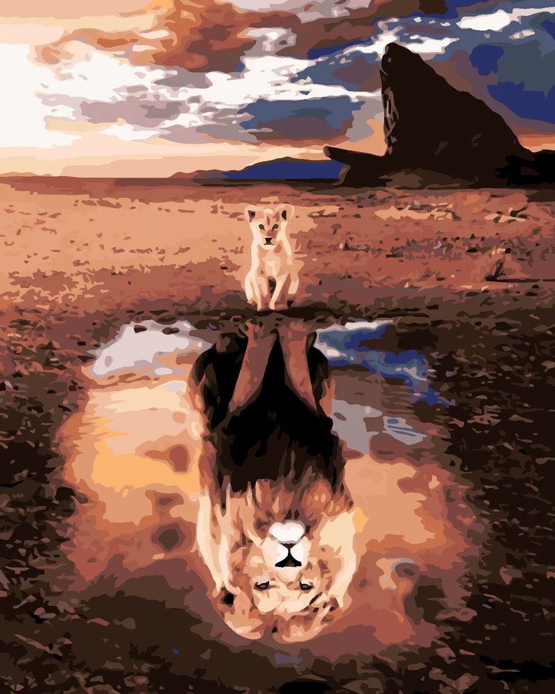 Diamond painting - LÖWIN UND LÖWEN