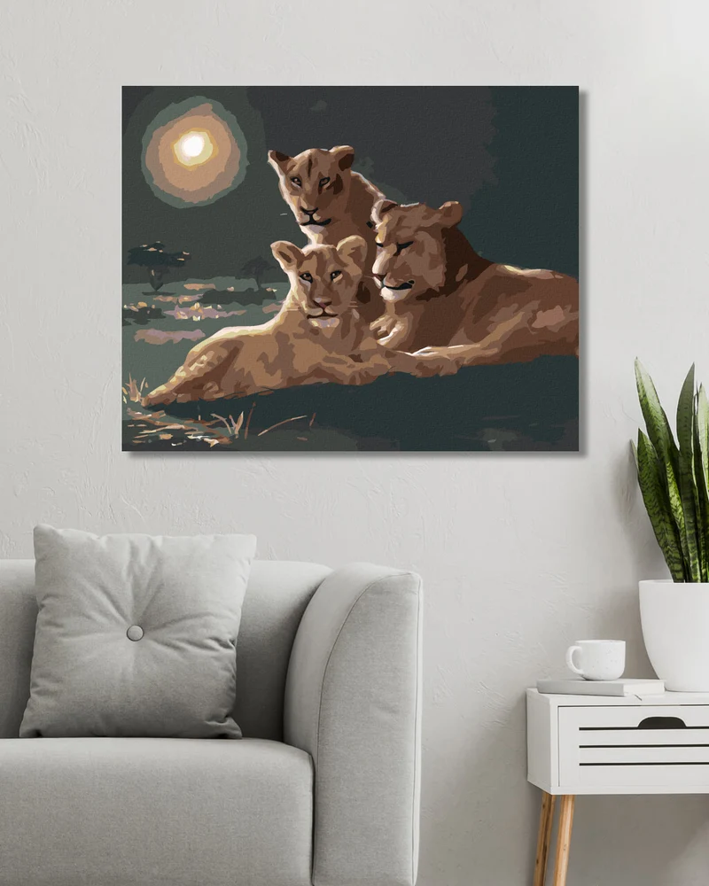 Diamond painting - LÖWIN UND JUNGES (D. RUSTY RUST)