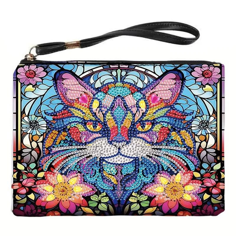 Diamond Painting Handgelenktasche Katze