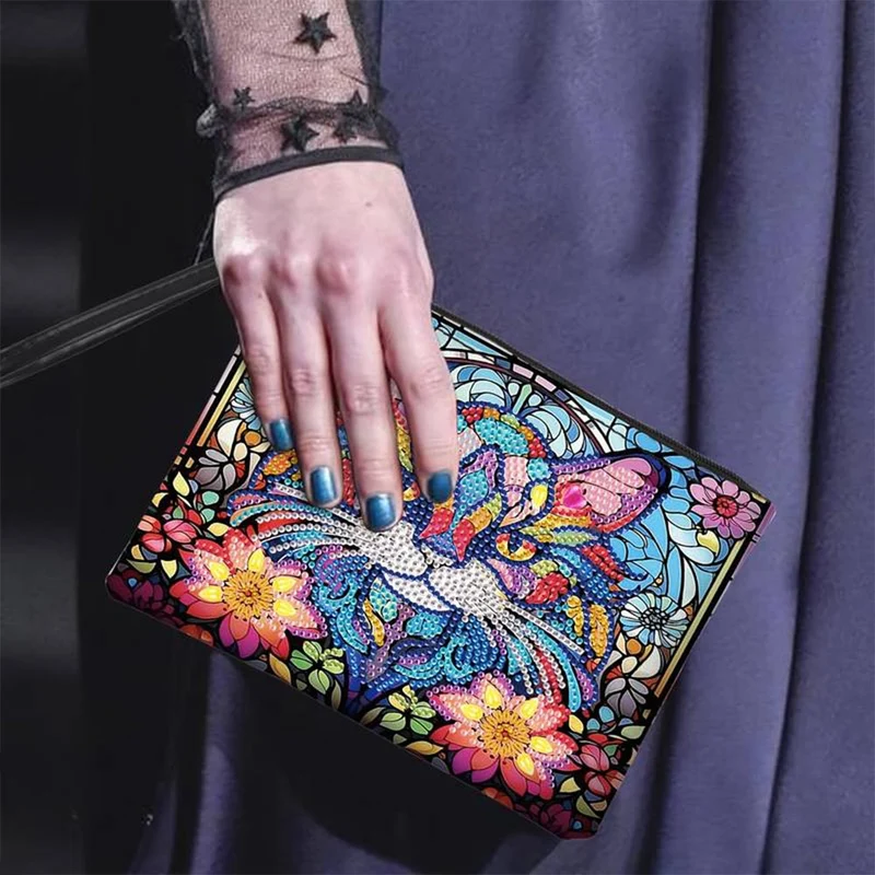Diamond Painting Handgelenktasche Katze