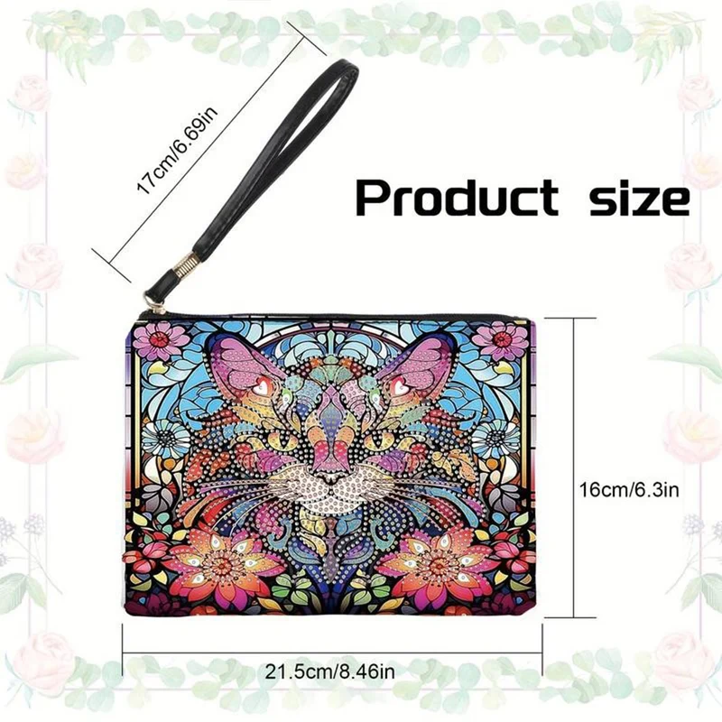 Diamond Painting Handgelenktasche Katze