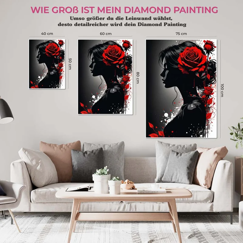 5D Diamond Painting – Red Rose