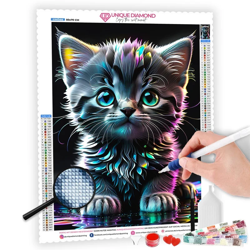 5D Diamond Painting – Cat