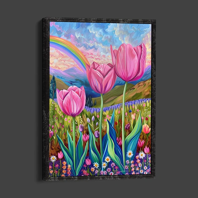5D Diamond Painting – Tulpenfeld