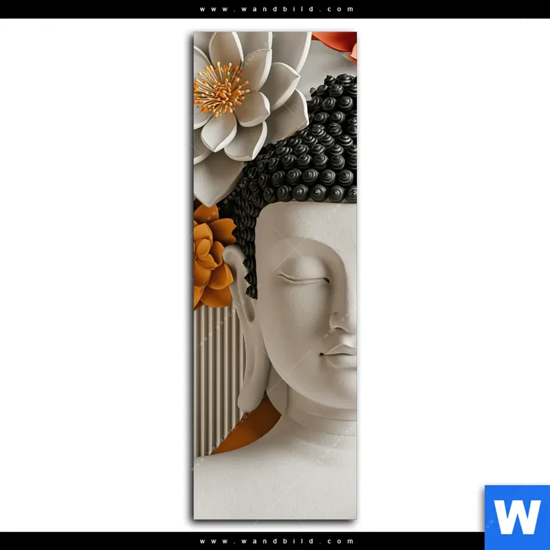 Acrylglasbild | Buddha - Zen & Lotus | Schmal