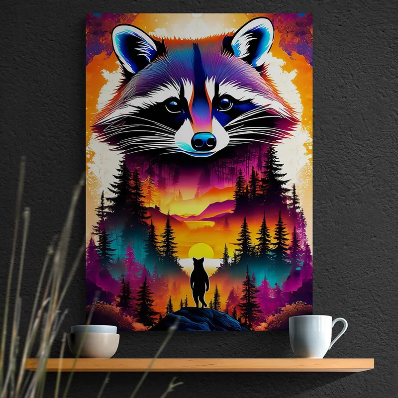 5D Diamond Painting – Waschbär