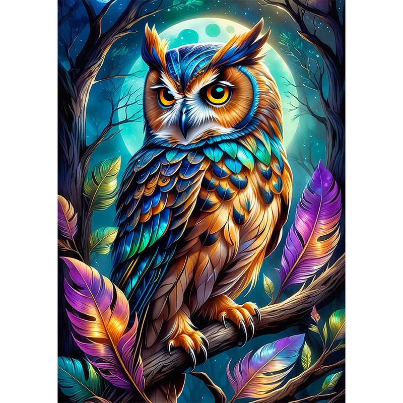 5D Diamond Painting – Colourful Owl