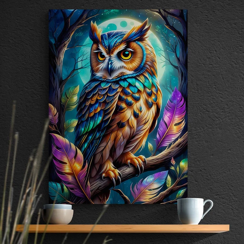 5D Diamond Painting – Colourful Owl