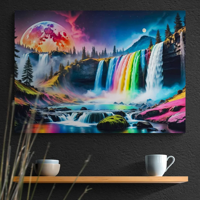 5D Diamond Painting – Colourful Waterfall
