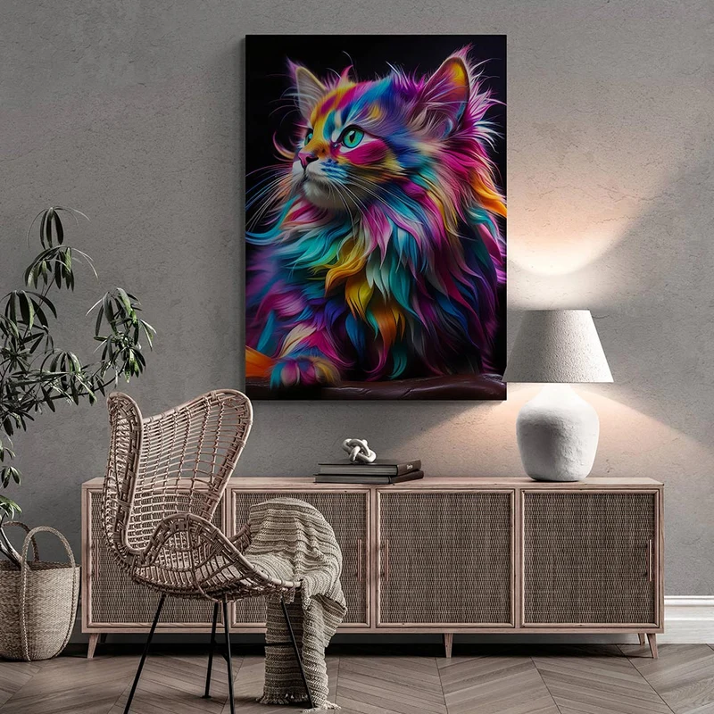 5D Diamond Painting – Colourful Cat