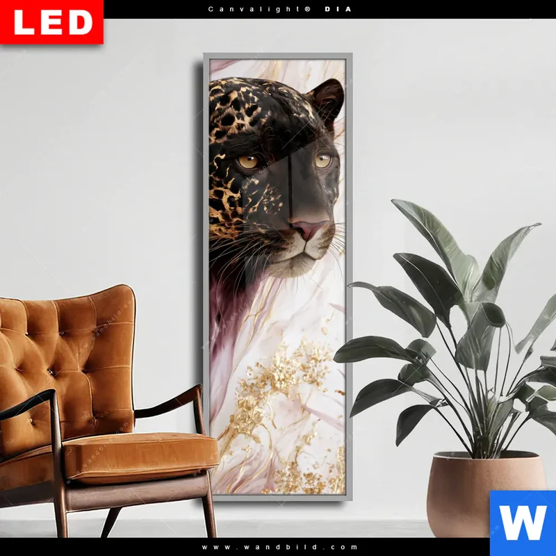 Wechselmotiv Acrylglas Canvalight® DIA | Panther Glow | Schmal