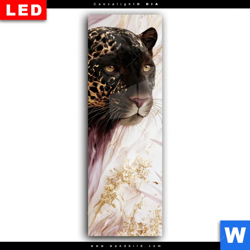 Wechselmotiv Acrylglas Canvalight® DIA | Panther Glow | Schmal