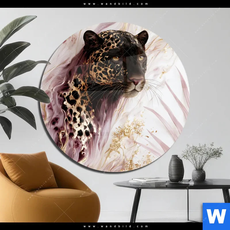 Acrylglasbild | Panther Glow | Rund