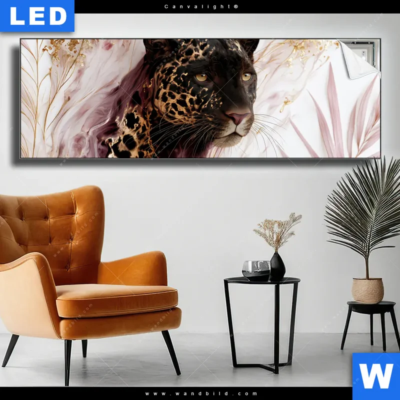 Canvalight® Leuchtbild | Panther Glow | Panorama
