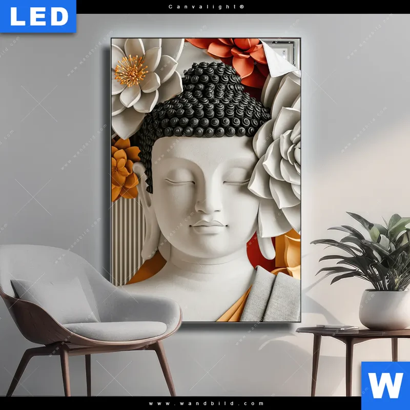 Canvalight® Leuchtbild | Buddha - Zen & Lotus | Hochformat