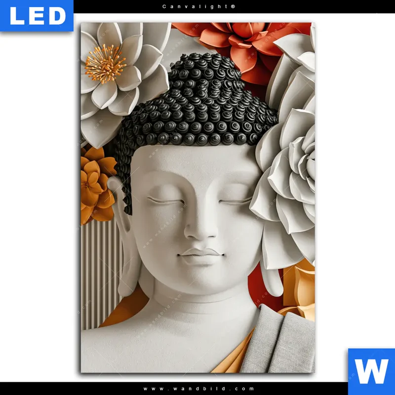 Canvalight® Leuchtbild | Buddha - Zen & Lotus | Hochformat