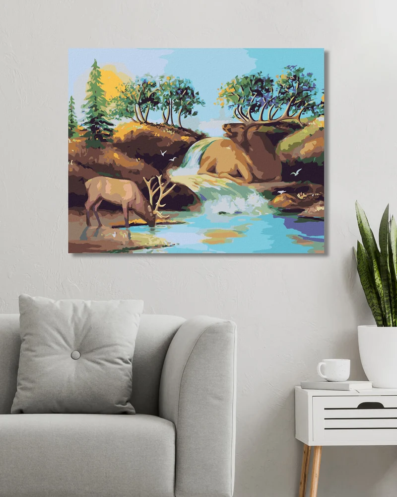 Diamond painting - ELCH AN EINER WASSERSTELLE (D. RUSTY RUST)
