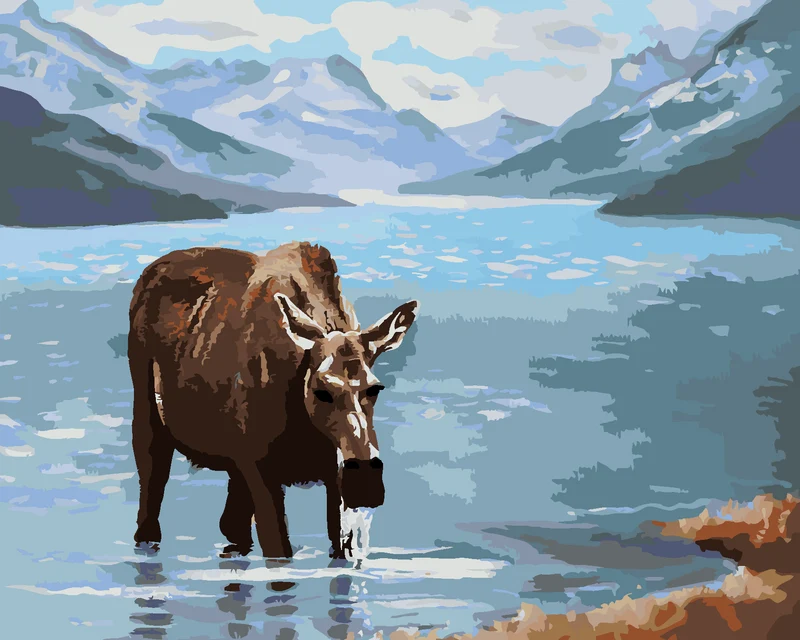 Diamond painting - ELCH TRINKT WASSER (D. RUSTY RUST)