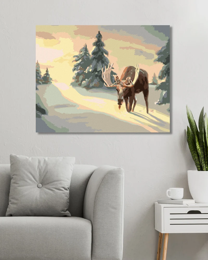 Diamond painting - ELCH IM SCHNEE STEHEND (D. RUSTY RUST)