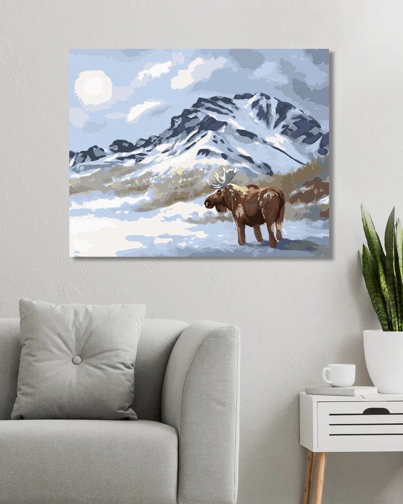 Diamond painting - ELCH IM SCHNEE STEHEND (D. RUSTY RUST)