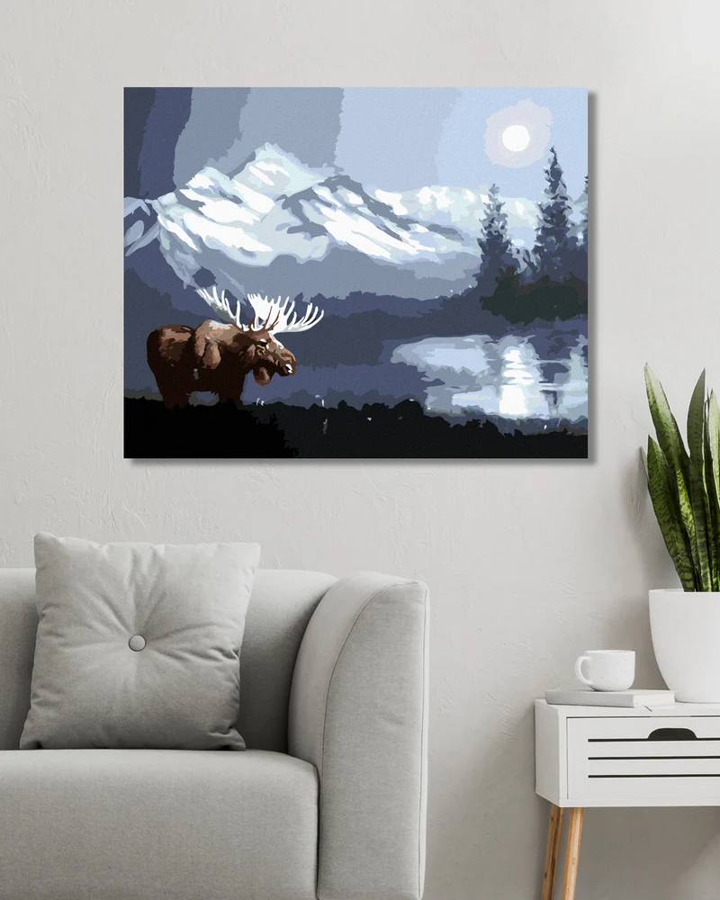 Diamond painting - ELCH AUF EINER EBENE IM MONDLICHT (D. RUSTY RUST)