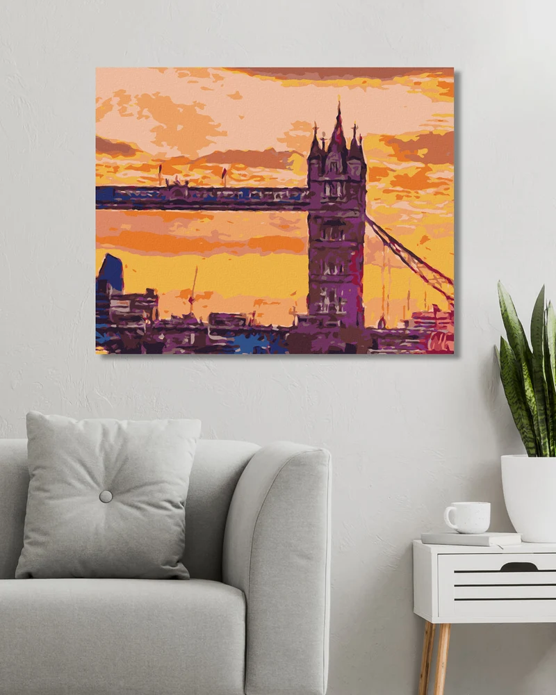 Diamond painting - LONDONER TOWER BRIDGE BEI SONNENUNTERGANG