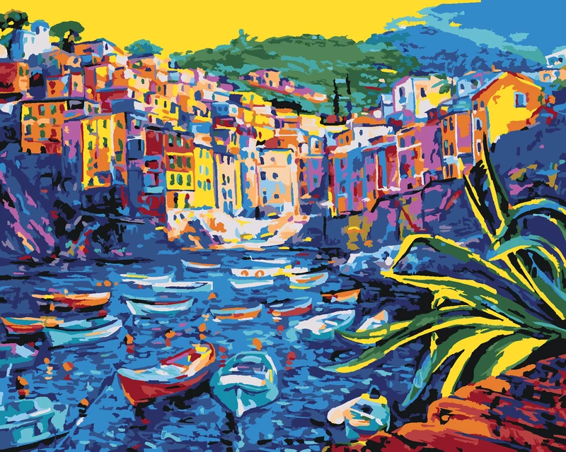 Diamond painting - BOOTE AN DER ALTSTADT