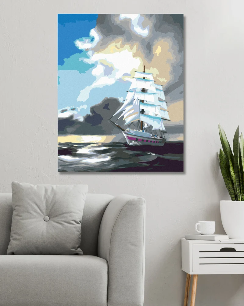 Diamond painting - BOOT IM STURM (D. RUSTY RUST)