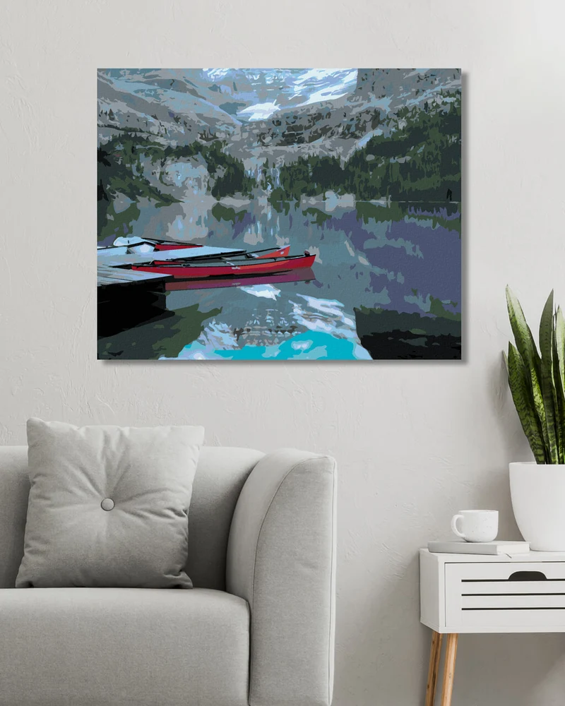 Diamond painting - BOOTE AUF DEM SEE - NAHAUFNAHME (DENNIS FRATES)