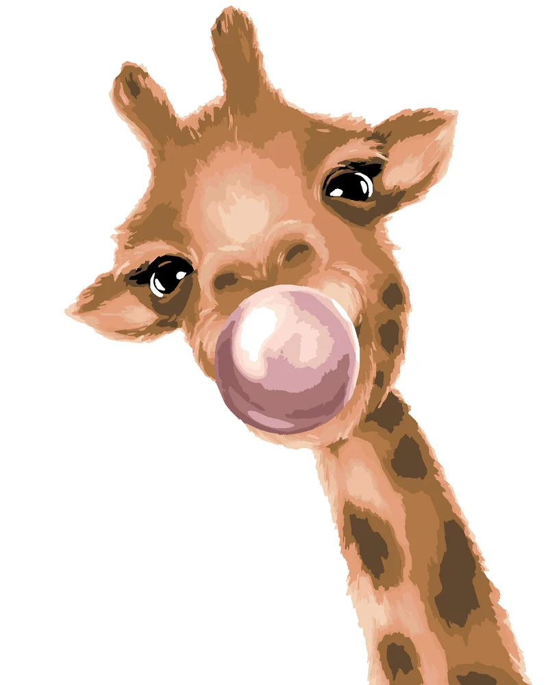 Diamond painting - GIRAFFE MIT KAUGUMMI
