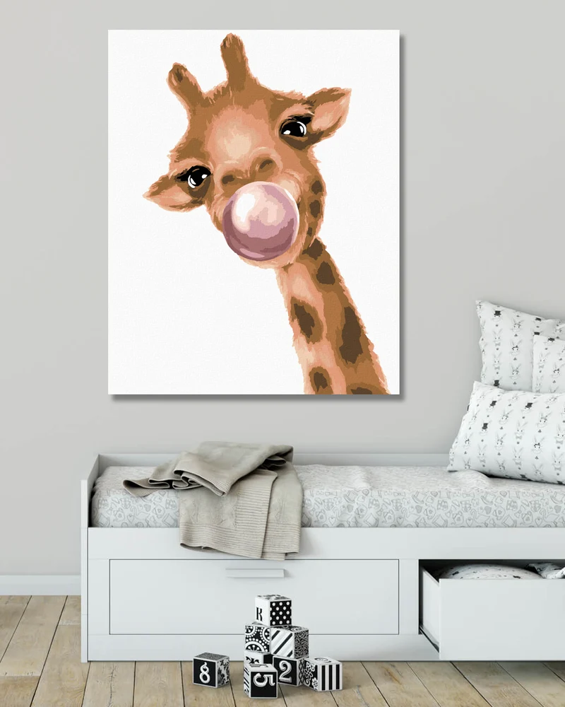 Diamond painting - GIRAFFE MIT KAUGUMMI