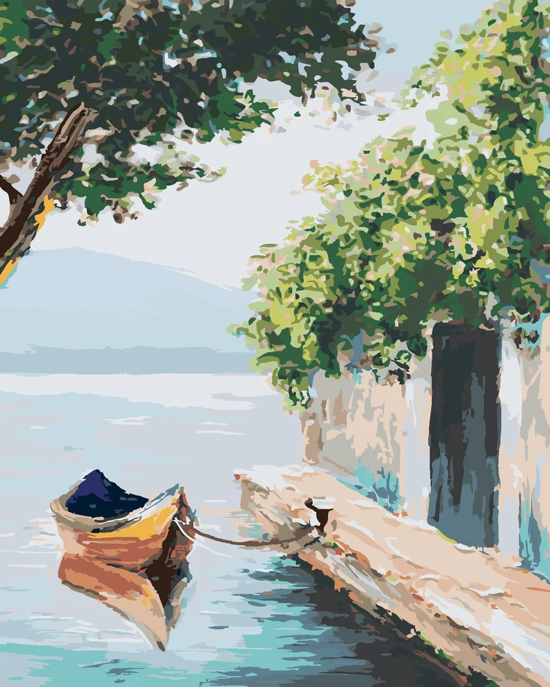 Diamond painting - BOOT AM KLEINEN HAUS IN VENEDIG