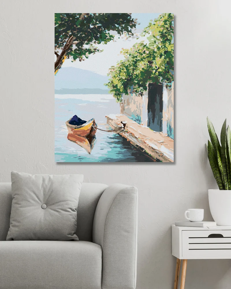 Diamond painting - BOOT AM KLEINEN HAUS IN VENEDIG
