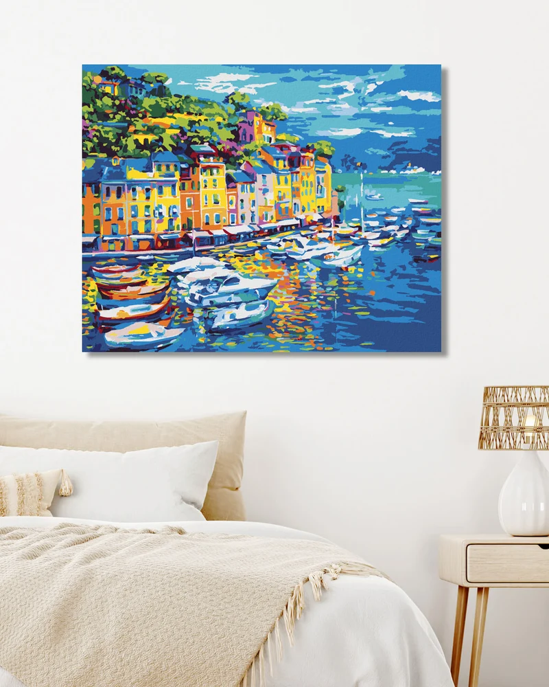Diamond painting - BOOTE IM HAFEN