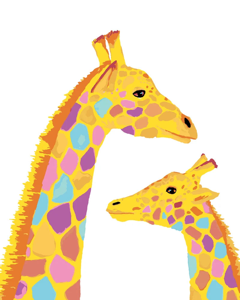 Diamond painting - GIRAFFE UND IHR BABY