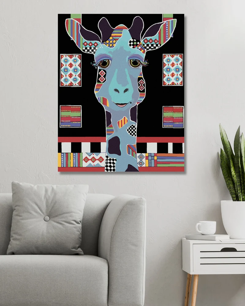 Diamond painting - GIRAFFE AUF SCHWARZEM HINTERGRUND (JONNA JAMES)